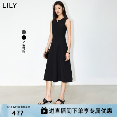 小黑裙通勤百搭LILY无袖女装修身