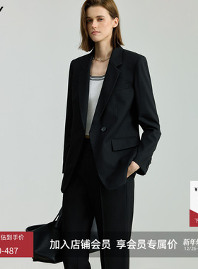 LILY2025新款气质收腰显瘦黑色通勤西服套装高级感西装外套女