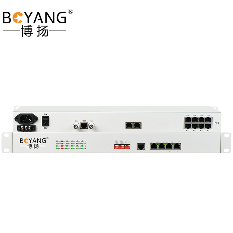 博扬(BOYANG)BY-E1-4P4H-IFE PCM电话语音复用设备光端机E1转4路
