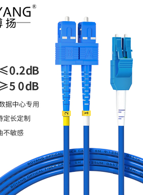 博扬（BOYANG）BY-K45152S 电信级铠装光纤跳线sc-lc 45米单模双
