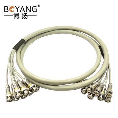 博扬2M跳线BNC-BNC 2M兆E1接头成品跳线syv75-2-1同轴电缆DDF3米