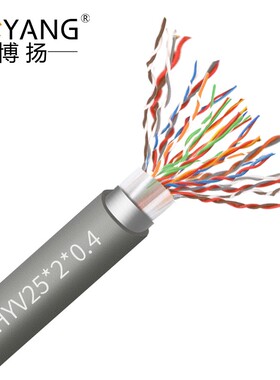 博扬HYV25*2*0.4室内25对非屏蔽大对数电缆10米阻燃低烟无卤电话