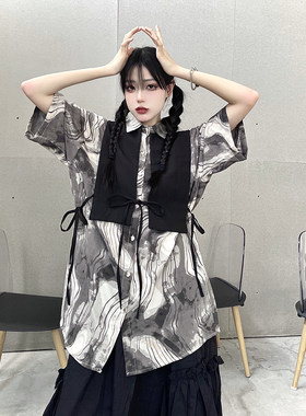 炸街时尚甜辣套装设计感女夏季