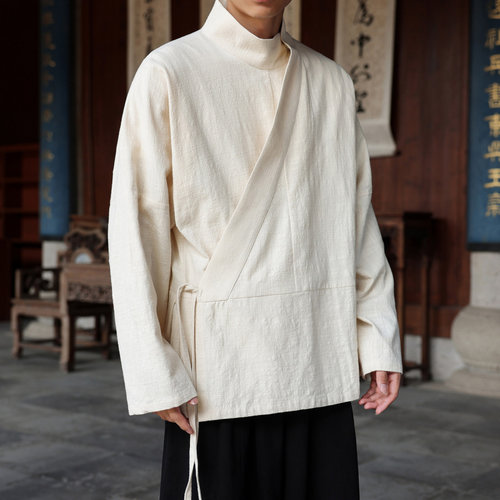 改良汉服男斜襟宽松外套