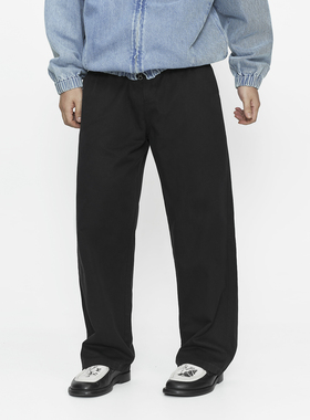 TOPTIER BRO 挺括舒适斜纹布chino休闲裤男宽松直筒通勤百搭长裤