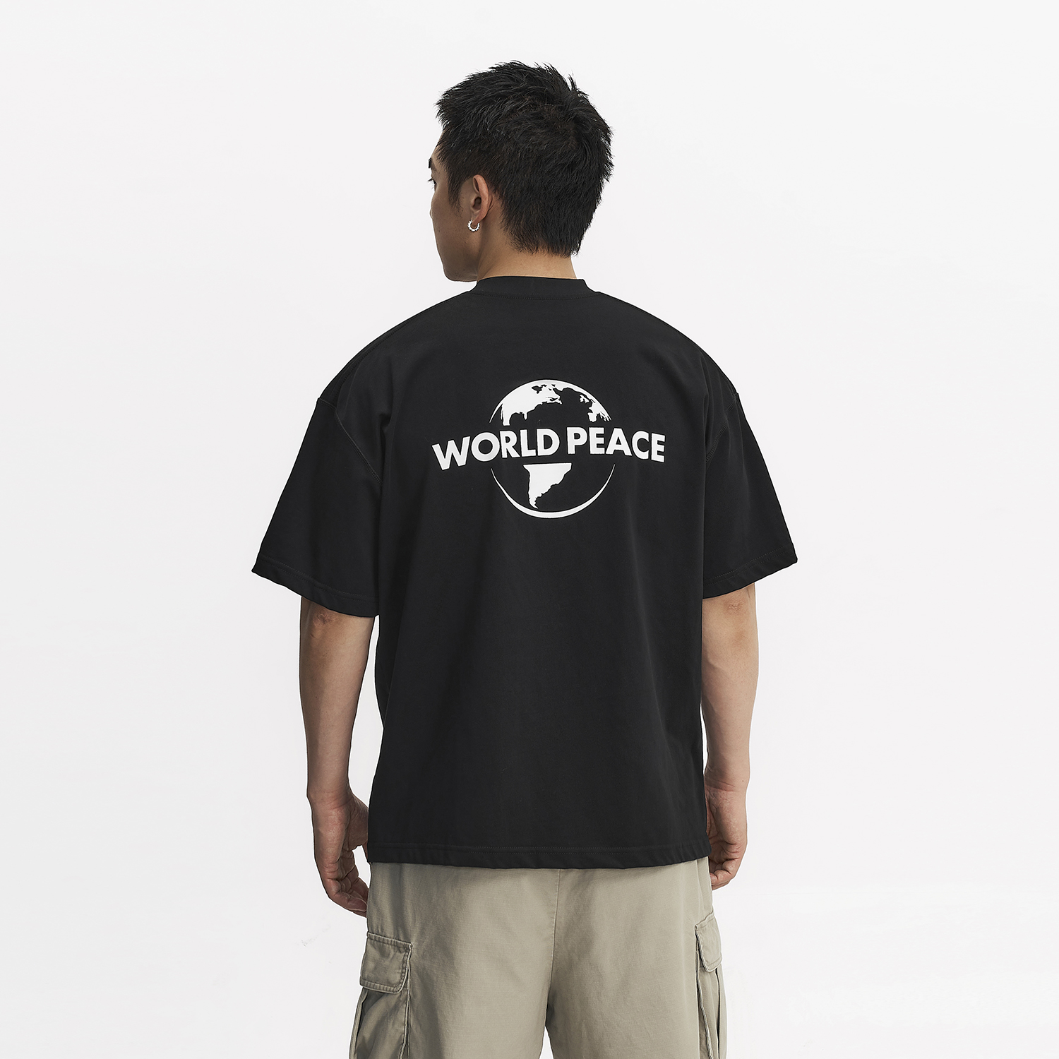 夏季国潮趣味印花小领口短袖T恤