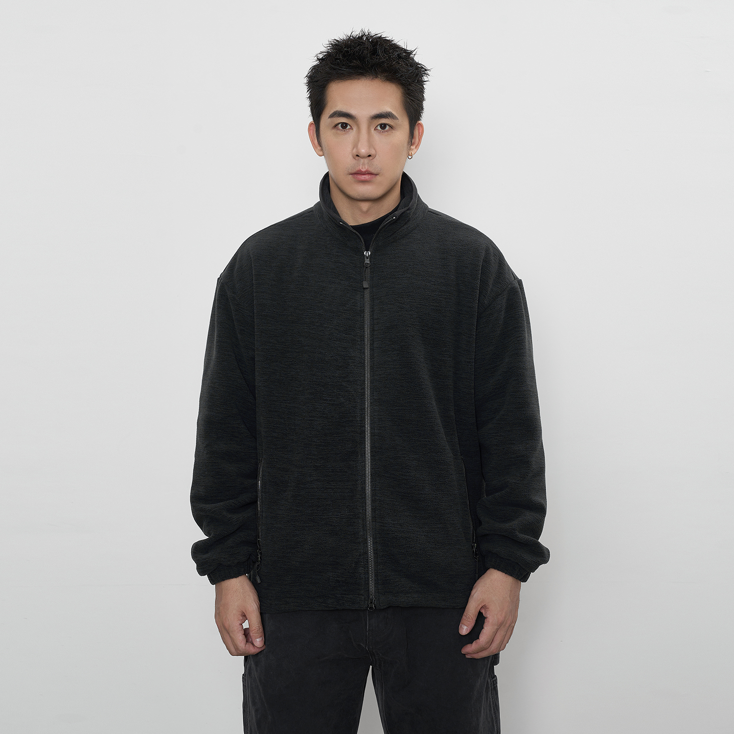 TOPTIERBRO基础百搭摇粒绒外套