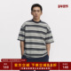 TOPTIER 宽松舒适上衣 300g人棉混纺小圆领条纹T恤男短袖 BRO 25SS