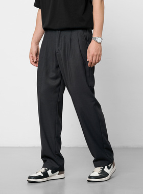 TOPTIER BRO 23AW 抗皱TR混纺直筒西裤男通勤百搭休闲西装长裤