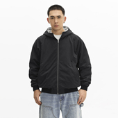 防风短款 TOPTIER 秋冬季 双面穿 廓形拉链夹克男连帽外套 BRO