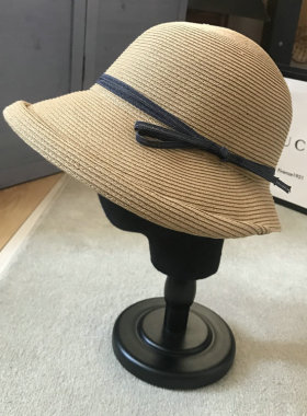 日本Rosex夏天帽子女网红渔夫帽蝴蝶结草帽防晒日系宽檐遮阳帽