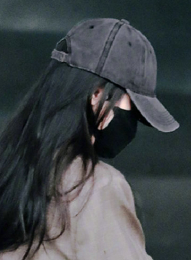 日本RX灰黑色鸭舌帽子女时尚遮阳百搭纯色弯檐显脸小街头棒球帽潮