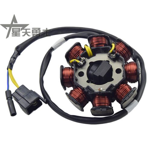 适用豪爵踏板摩托车宇钻鹰钻HJ125T-10ACF/10EG发电机线圈磁电机