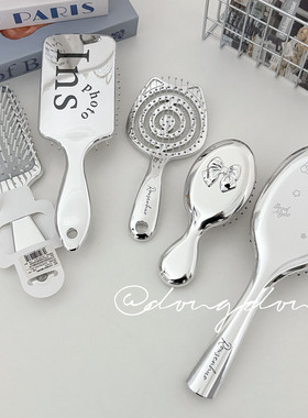 ins电镀银气垫气囊梳女士专用长发按摩梳卷发梳家用蓬松神器随身