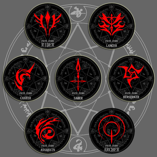 B款Fate Zero胸章/Fate徽章/fate令咒胸章/Saber Lancer徽章