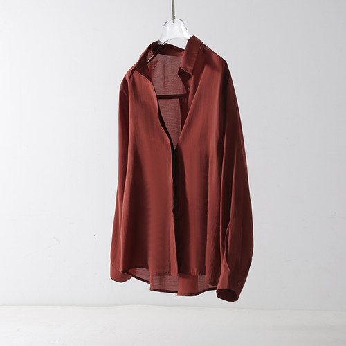 安哥拉天丝长袖衬衫通勤