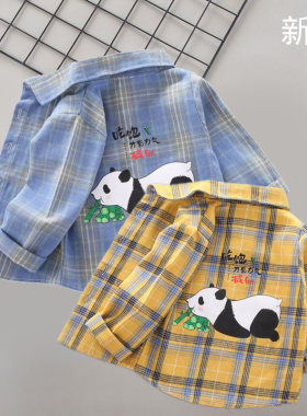 男童长袖衬衫春装宝宝新款