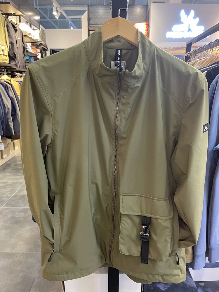 牧高笛男式轻薄外套双层防晒透气防泼水绿色zm22101013连帽运动