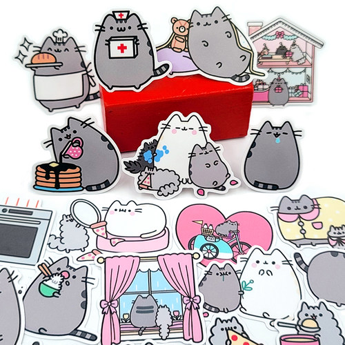 可爱胖吉猫03 手帐贴纸自制pusheen猫手账周边diy装饰贴纸包