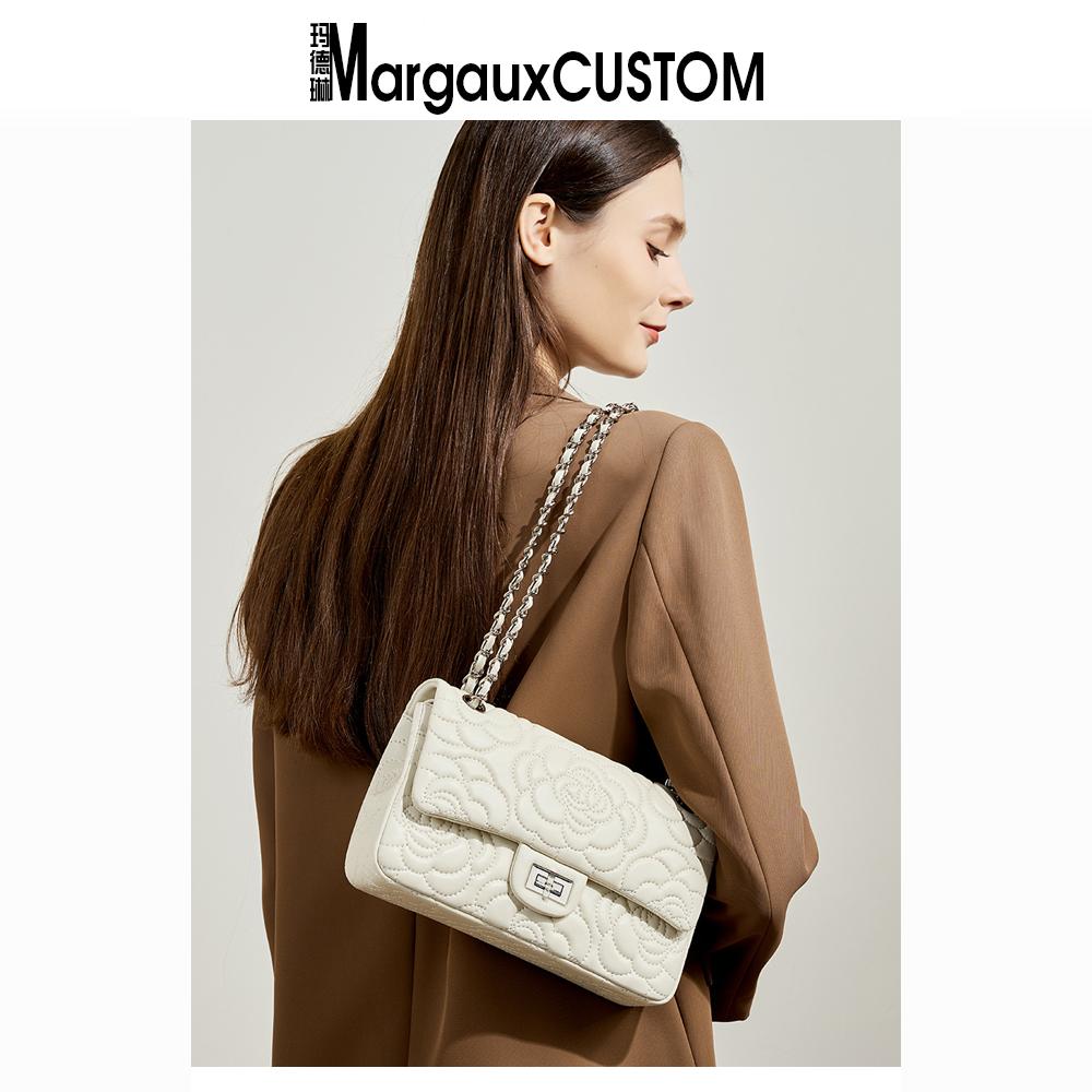 小香风山茶花头层高山羊皮真皮