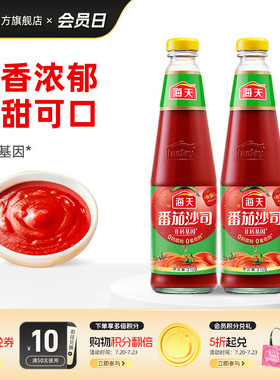海天番茄酱番茄沙司510g*2瓶装家用商用番茄披萨沙拉西红柿酱料