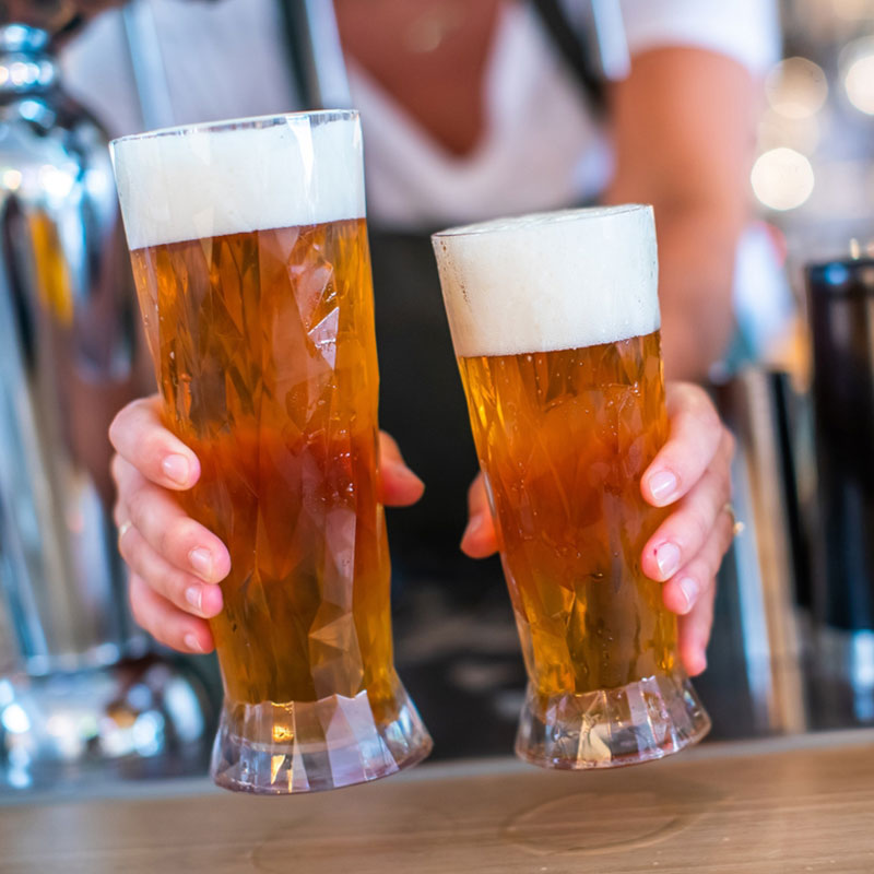 利快摔不烂啤酒杯两件套德国进口Koziol家用树脂酒杯时尚饮品杯