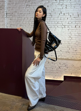 FB秋冬羊毛莱赛尔修身内搭高领堆堆领磨毛长袖打底衫SZYY9601