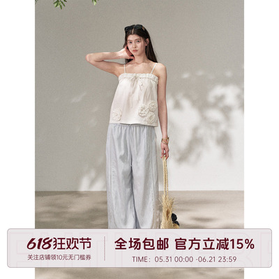 【舒适莱赛尔！】蕾丝垂感阔腿裤
