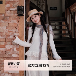 花边打底T恤 兰精天丝羊毛混纺欧若风修身 FUTURE BEATS