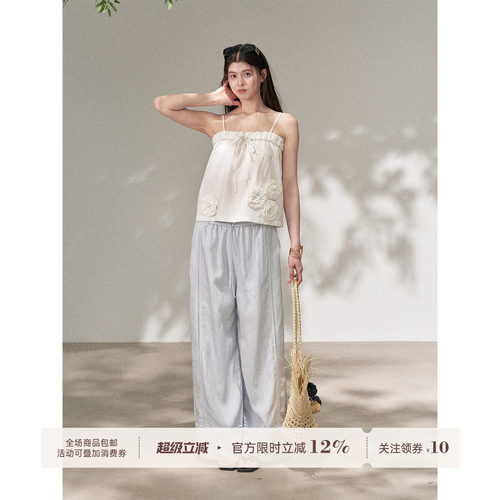 【舒适莱赛尔！】蕾丝垂感阔腿裤