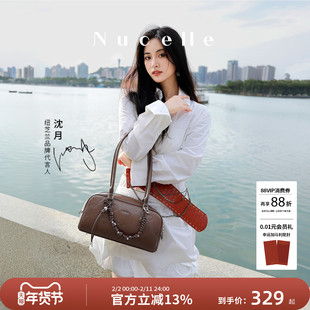 【沈月同款】纽芝兰2026飞马保龄球包大容量波士顿单肩腋下法棍包