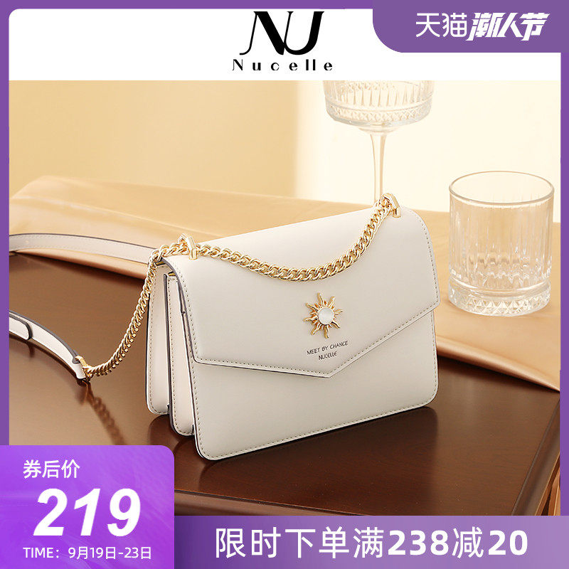 NU纽芝兰包包女2020新款潮百搭单肩斜挎包网红时尚链条腋下小方包