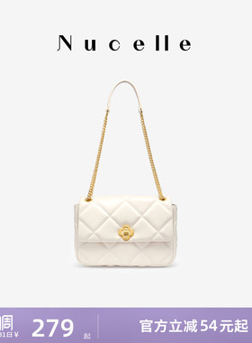 NU纽芝兰腋下链条包包2026新款小香风菱格单肩斜挎包百搭通勤女包