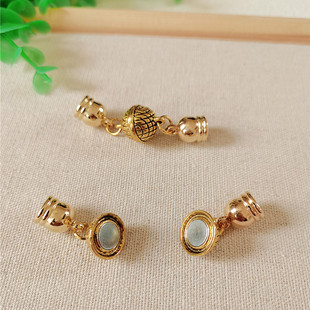 百搭古铜金磁铁扣丝巾吸铁扣小方巾领巾时尚 薄围巾连接扣饰品配件