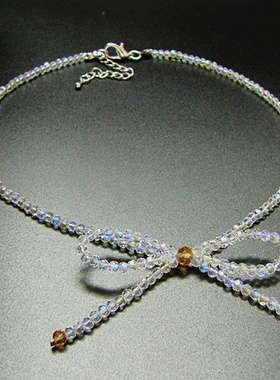 韩国天然超闪项圈颈链黑色尖晶石