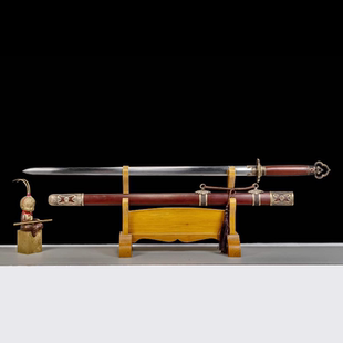 龙泉夏莊武备 明环首剑 三枚合夹钢烧刃 重蚁木铜装 冷兵器未开刃