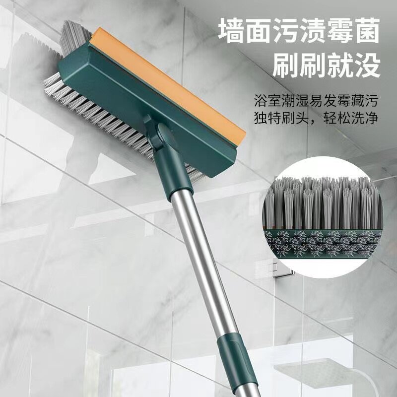 卫生间长柄地刷浴室刮水洗手间专用v型硬毛刷刮地缝瓷砖厕所清洁