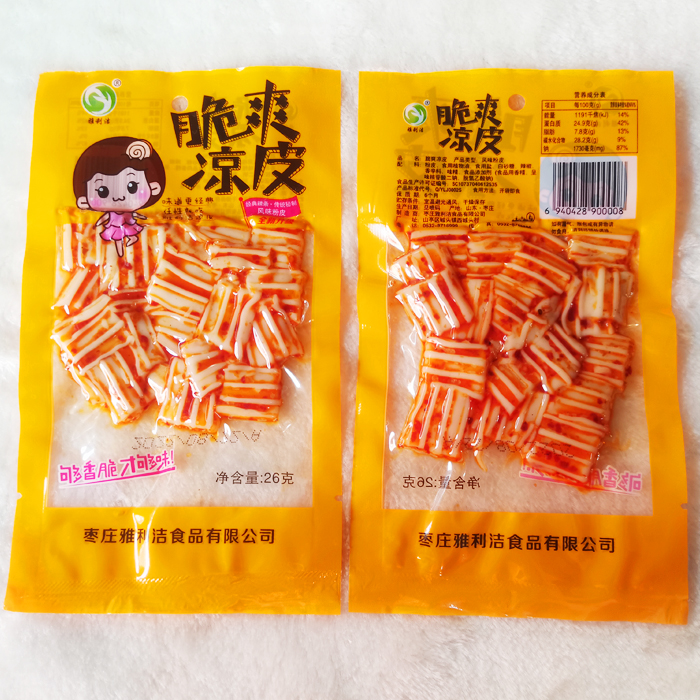 脆爽凉皮麻辣风味面筋制品