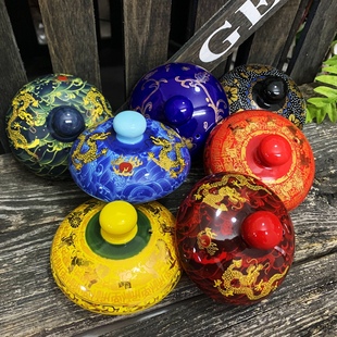 杯盖茶壶盖陶瓷盖子红黄蓝绿白黑色茶漏托盘龙水杯盖优惠配件专拍