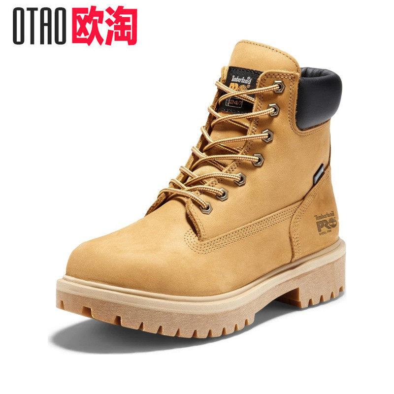 正品Timberland PRO添柏岚防水防滑钢头男靴大黄靴系带短靴代购