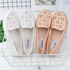 summer white Plastic sandals Female nurse soft sole Mom shoes Flat bottom non-slip Hollow Crocs Beach shoes