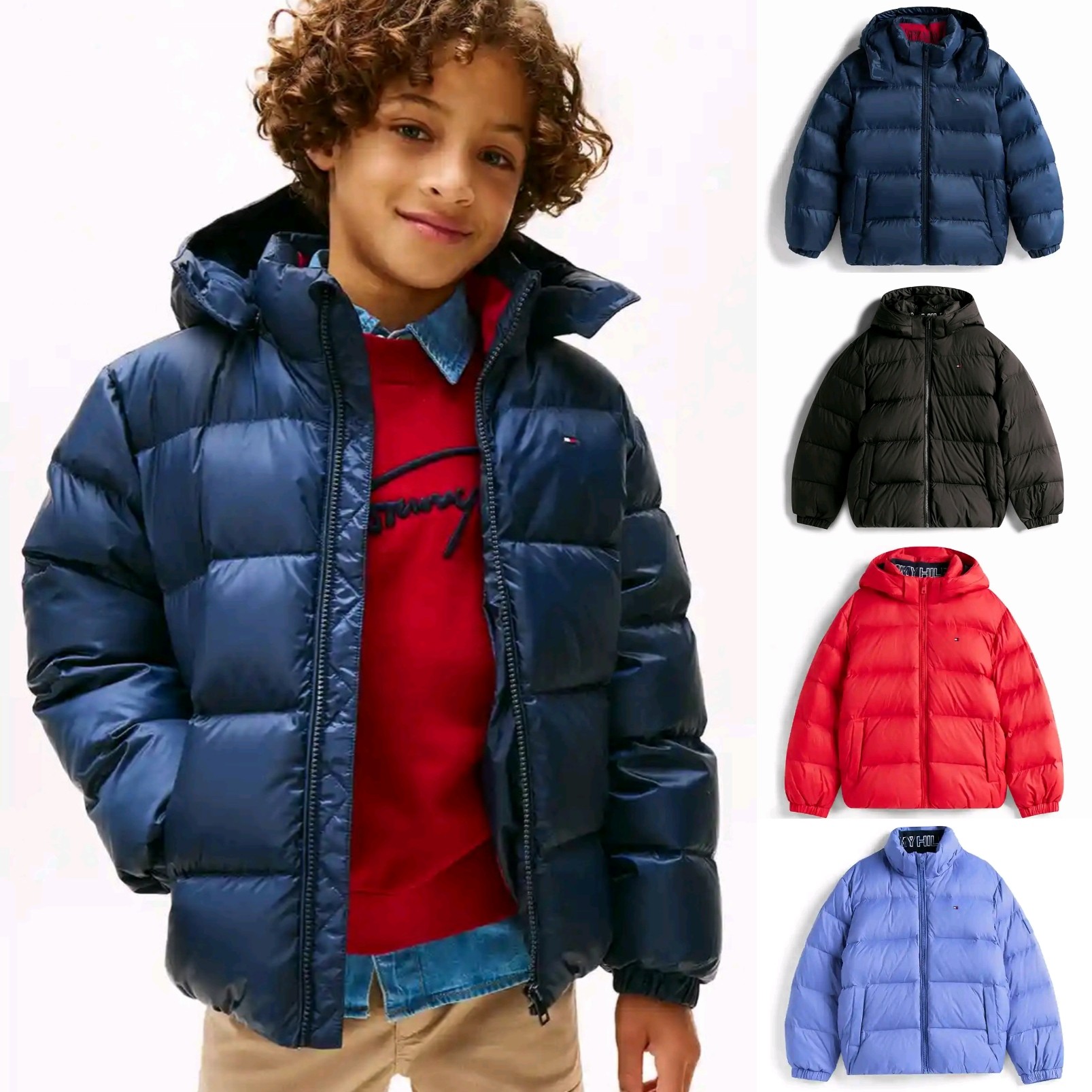 依旧拼手速！正品TOMMY童装25冬男女童可拆卸帽棒球领羽绒服外套