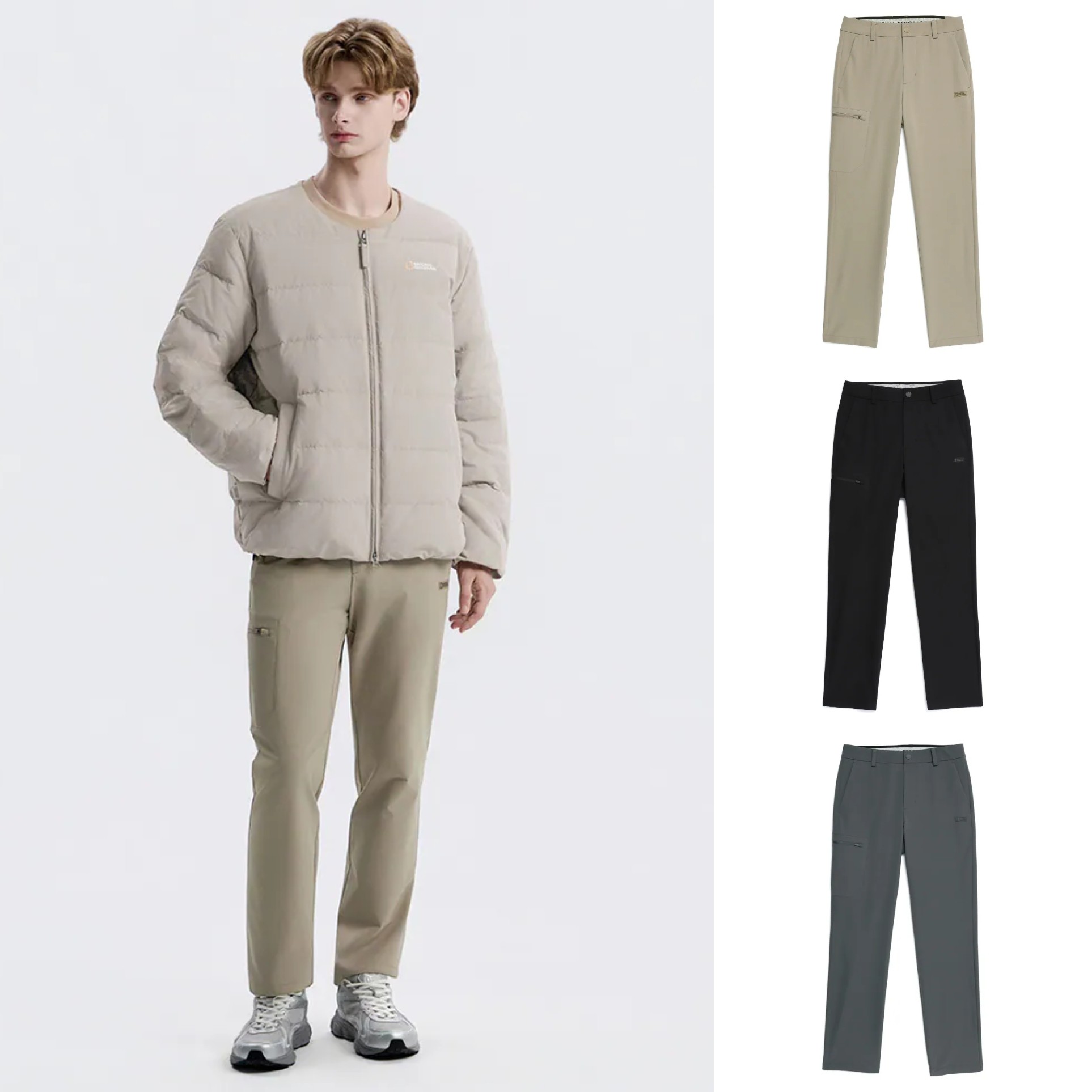 正品NATIONAL国家地理韩国25秋男女运动休闲防水多口袋直筒工装裤,运动服/休闲服装,运动长裤,淘宝优惠券,粉丝福利购,淘宝优惠卷