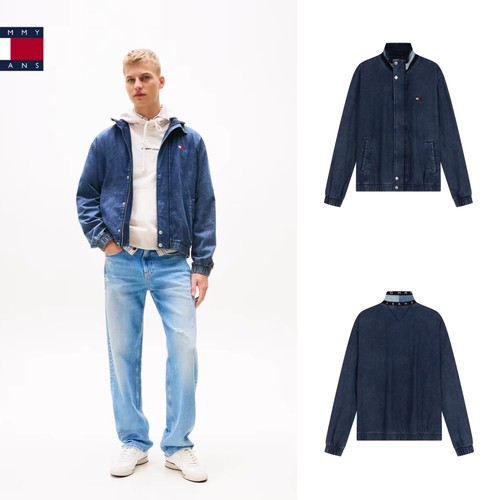 这价还有谁！正品Tommy汤米春秋复古刺绣宽松工装立领牛仔外套
