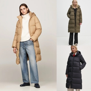 超贵气！90鸭绒！正品TOMMY汤米女超蓬松轻盈保暖超厚超长羽绒服
