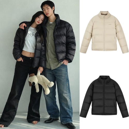 大码特价！正品CALVIN KLEIN/CKJeans男松弛感保暖立领廓形羽绒服