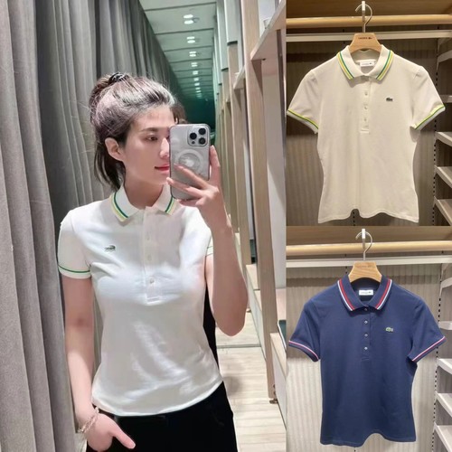 正品！LACOSTE法国鳄鱼法式轻奢女25夏季修身短袖Polo衫|DF9599
