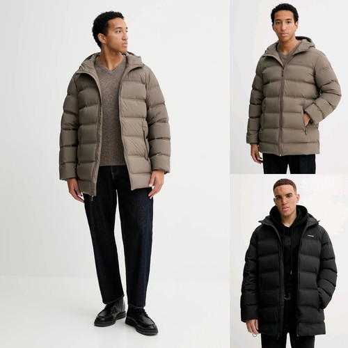 正品CK捡漏拼速！空气压胶分区充绒巨厚近400g高蓬松中长款羽绒服