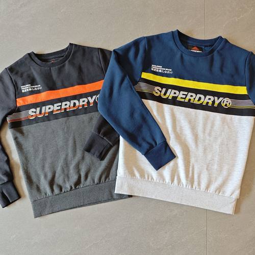 亏清价! SUPERDRY极度干燥春秋男女款加绒加厚圆领卫衣打底运动衣