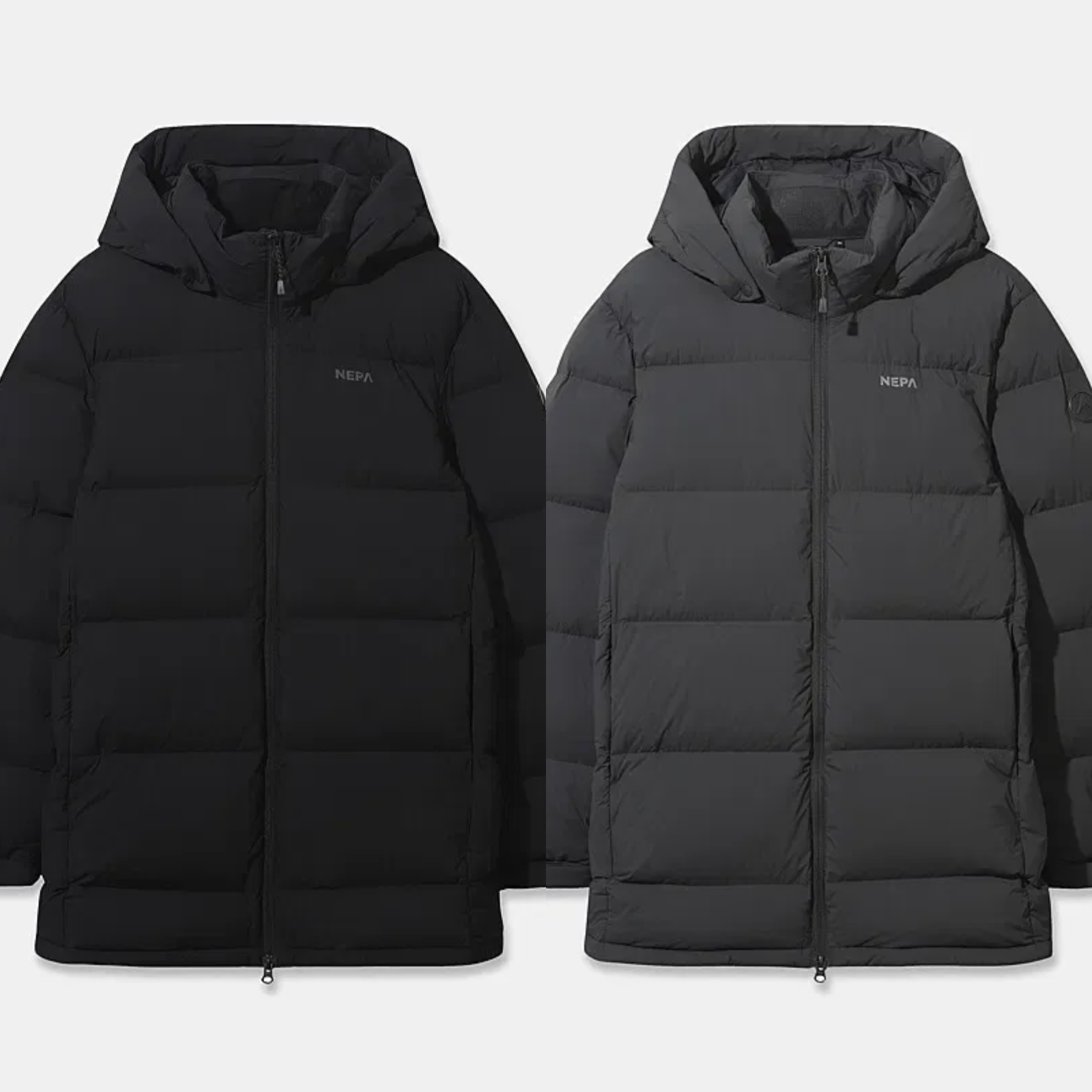 性价比拉满！正品韩国NEPA耐葩户外25男轻量户外鹅绒中长款羽绒服